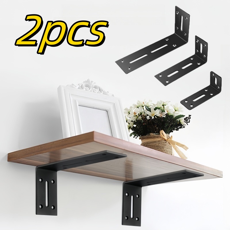 Home Improvement Mall - 2 buah braket hitam 90 derajat,