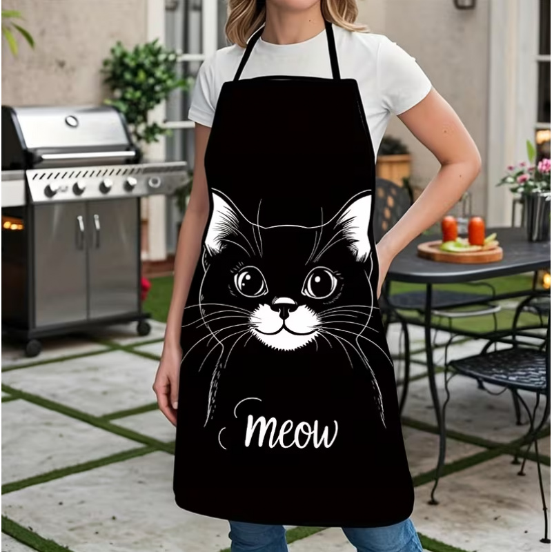 Home Improvement Mall - Celemek Motif Kucing Hitam Lucu, 1