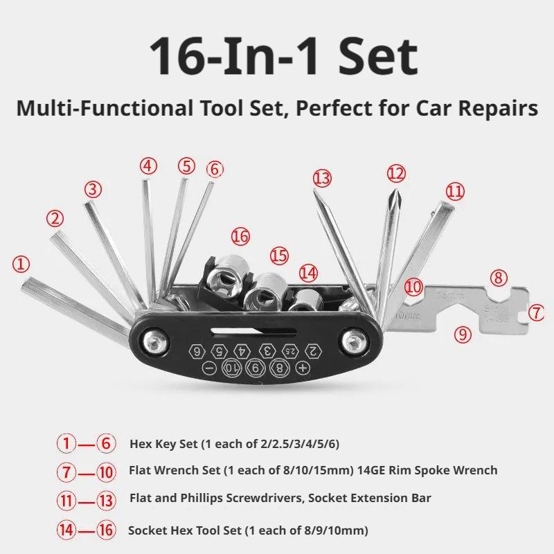 Set Alat Multifungsi 16-in-1 d - Home Improvement And Diy ulasan dan harga