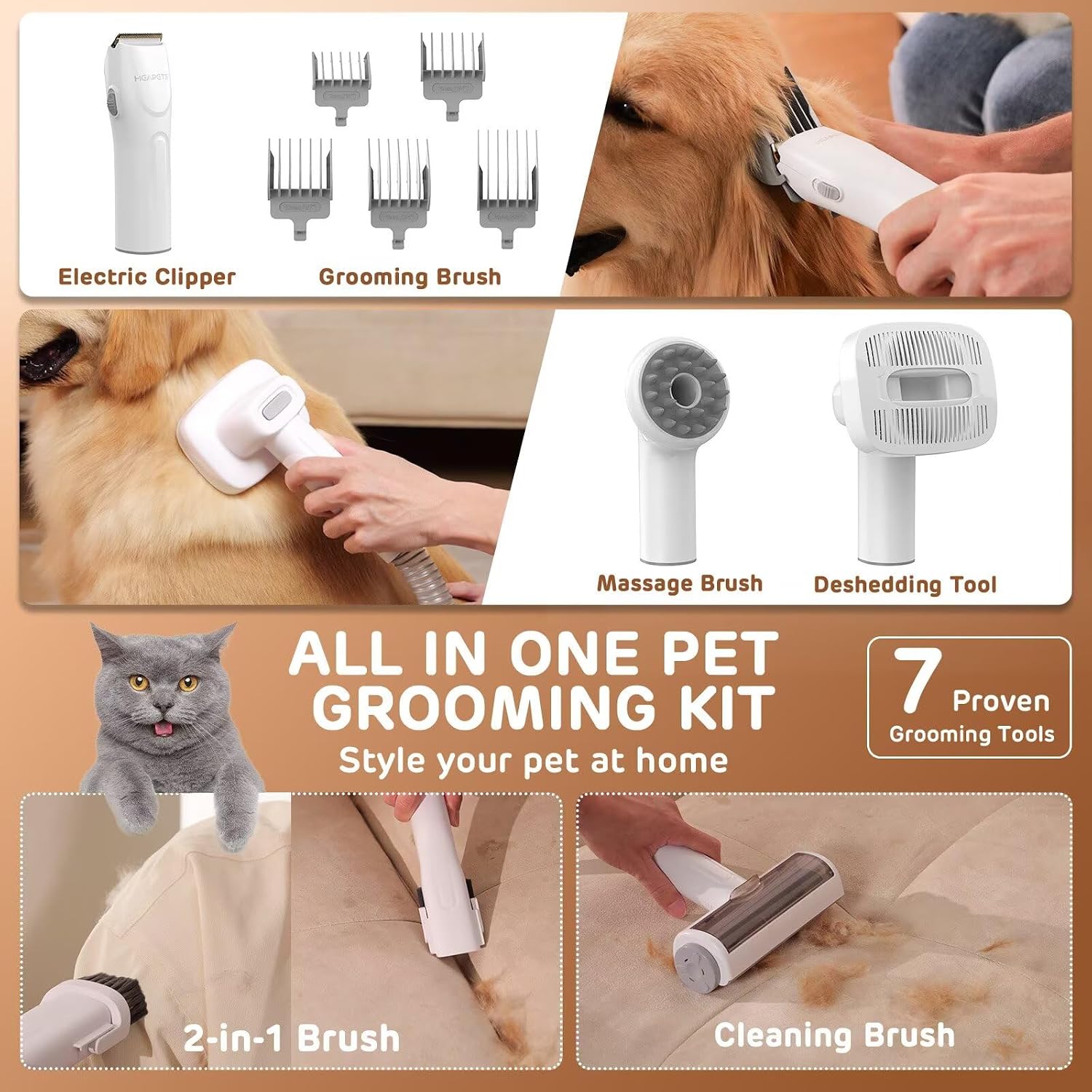 HEAPETS Dog Grooming Vacuum Ki - Home Improvement And Diy ulasan dan harga